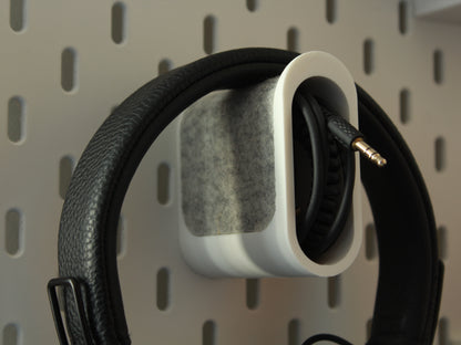 Headphone Holder for Pegboard or Wall