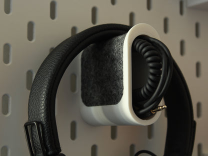 Headphone Holder for Pegboard or Wall