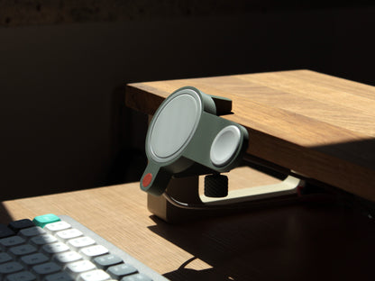 NODO Lite - MagSafe phone and Watch Clamp-On Docking Station